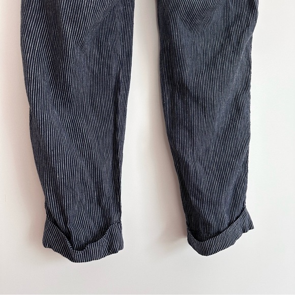 Athleta Bali 100% Linen Pants in Navy Stripe Size 6 - Picture 9 of 11